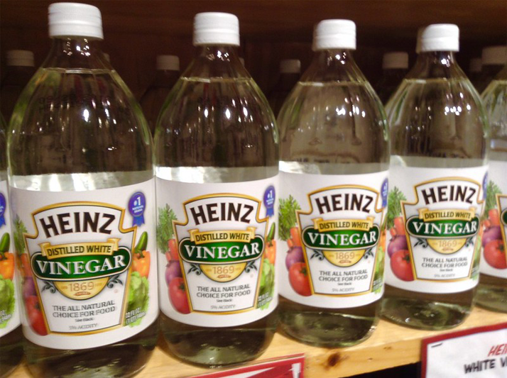A bottle of white vinegar