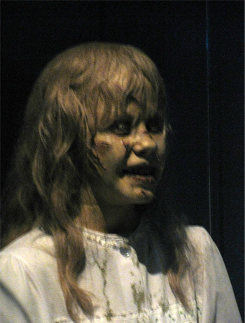 A bust shot of the model whose head spun around in The Exorcist.