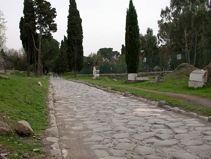 A section of a Roman road