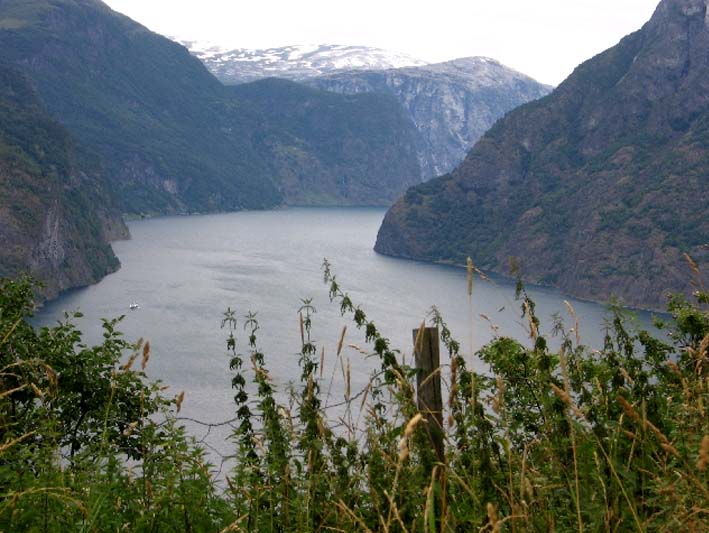 The fjord at Aurland.