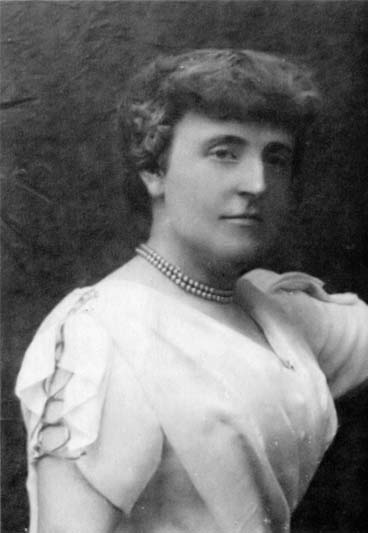 A black-and-white photograph of Frances Burnett