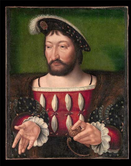 An oil on canvas of King Francis I.