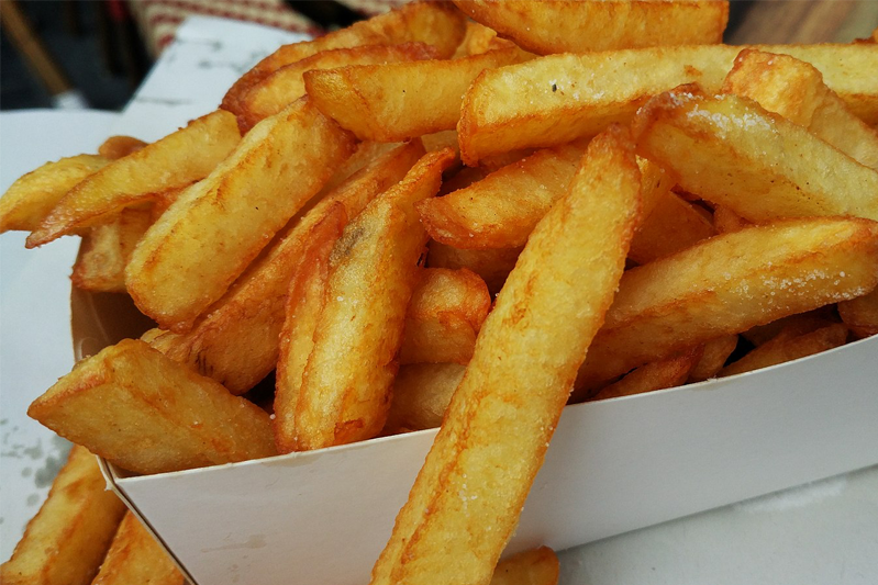 A serving of french fries