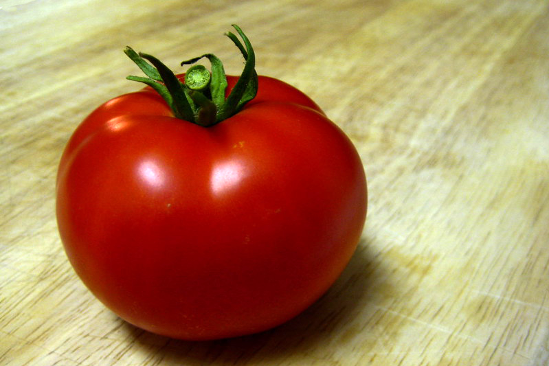 A gorgeous red tomato