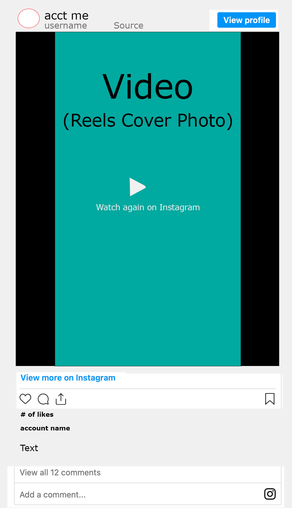 Color-blocked image of the cover for an Instagram Reel