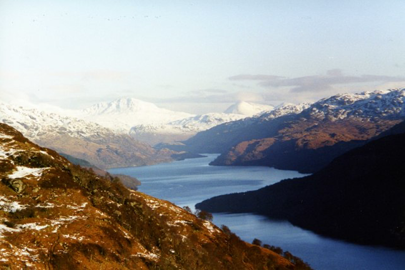 An aerial view of the loch.