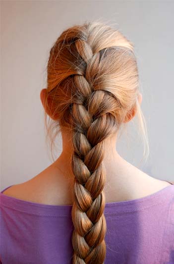 Girl with long braid.