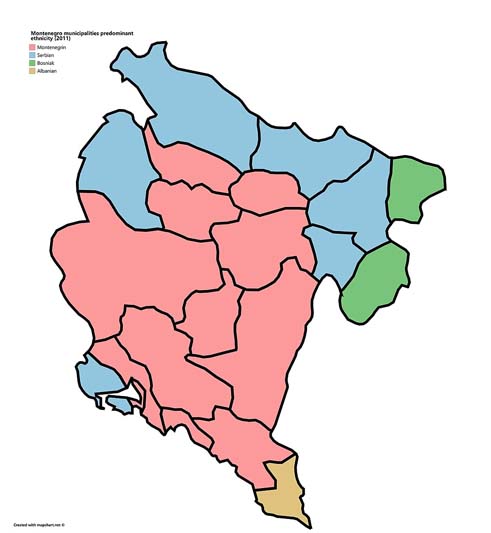 A color-blocked map showing different ethnic groupings.