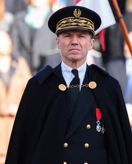Portrait of a French police officer in uniform