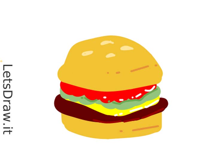 Simplistic drawing of a hamburger