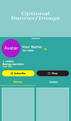 Color block of a Snapchat Profile Page