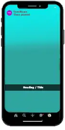 A mobile phone frames a teal block that represents the image and shows where the profile image and textual information is located