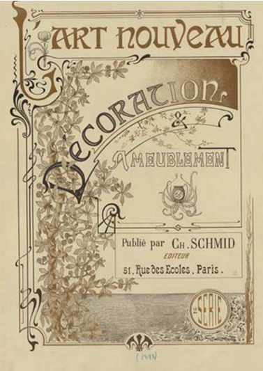 An aged highly decorated title page