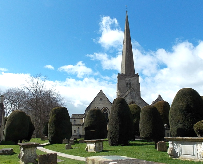A fraction of the more than 100 yews in the churchyard.