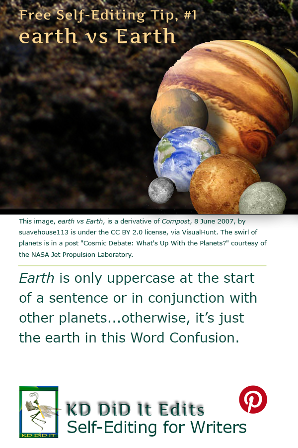 Capitalization Issues: earth versus Earth