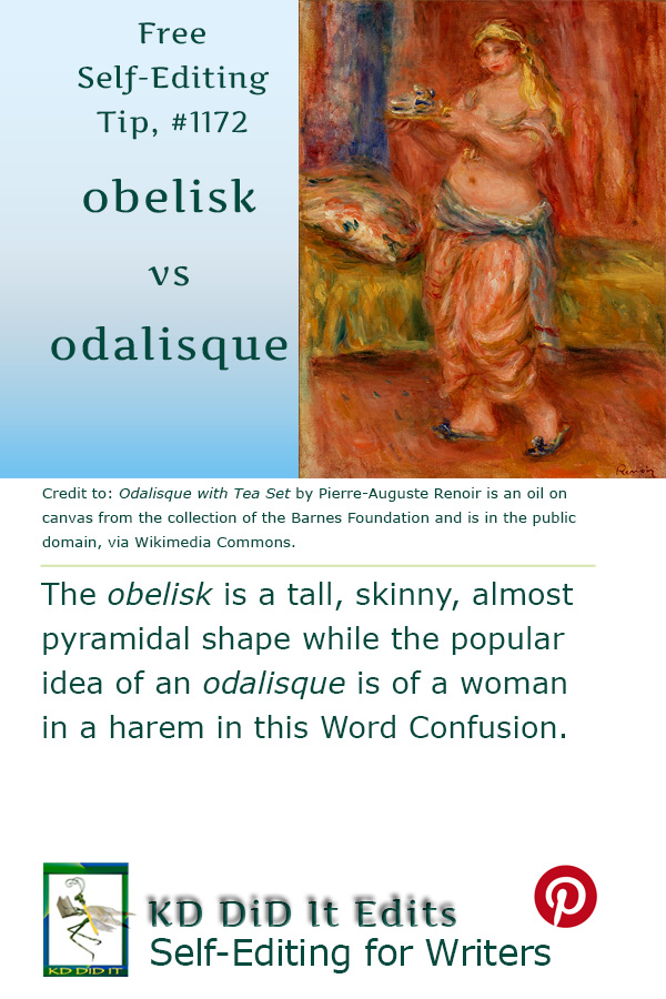 Pinterest pin for Obelisk versus Odalisque