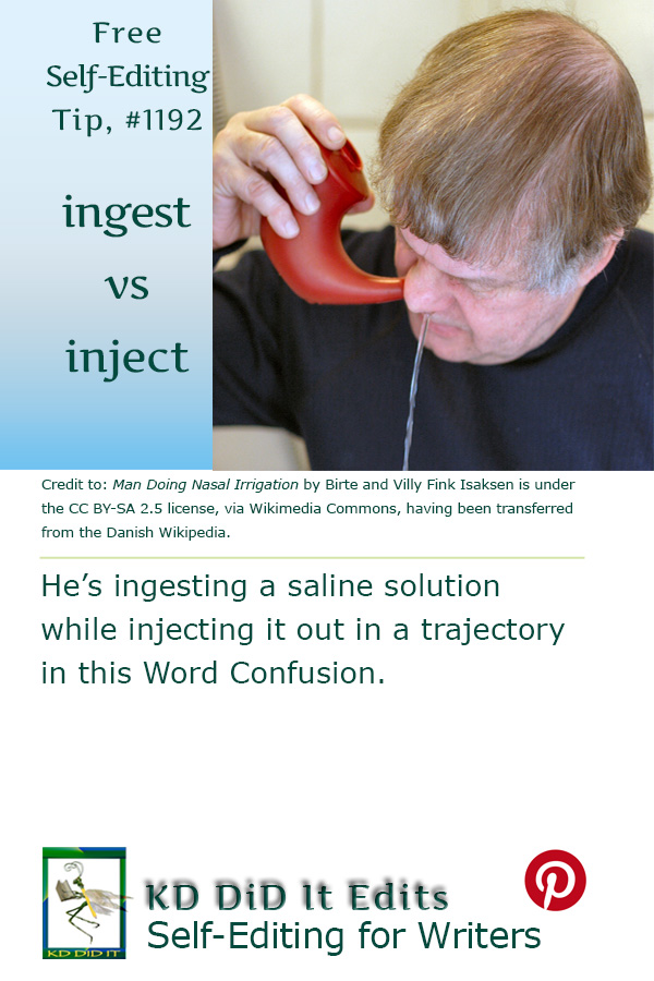 Word Confusion: Ingest versus Inject