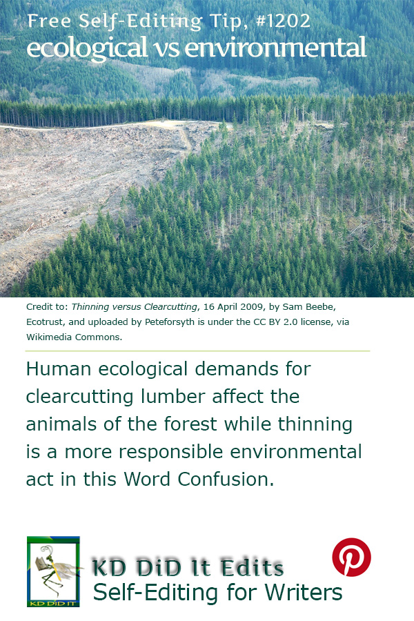 Word Confusion: Ecological versus Environmental