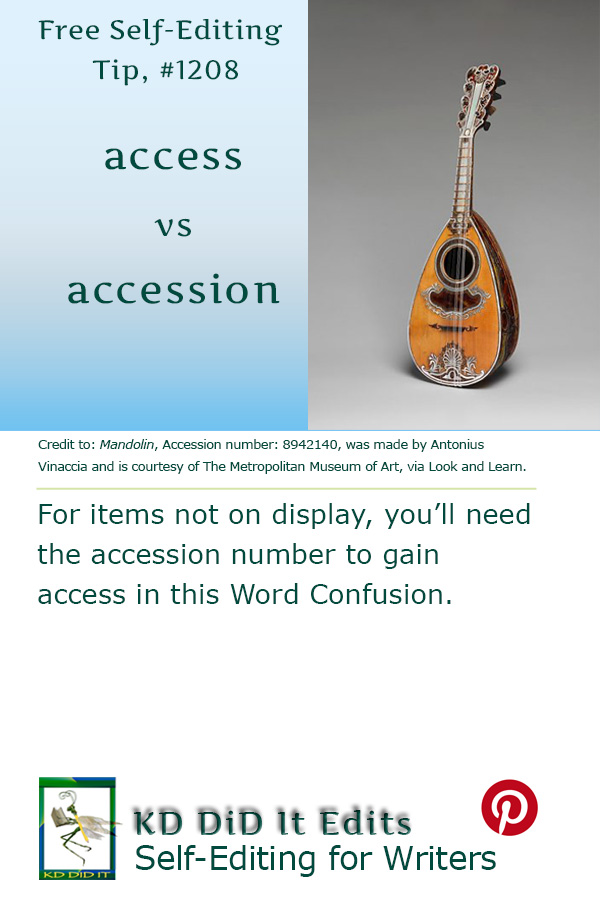 Word Confusion: Access versus Accession