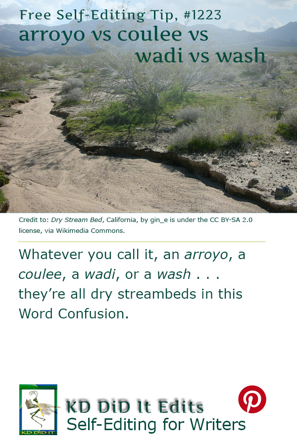 Word Confusion: Arroyo vs Coulee vs Wadi vs Wash