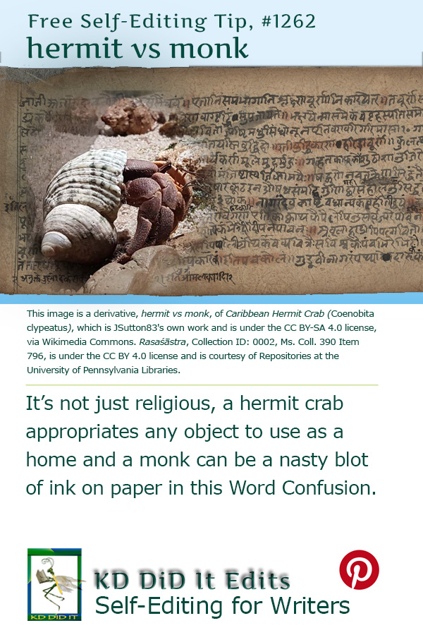Word Confusion: Hermit versus Monk