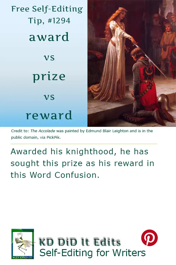 Pinterest pin for Award vs Prize vs Reward