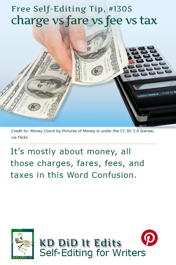 Word Confusion: Charge vs Fare vs Fee vs Tax