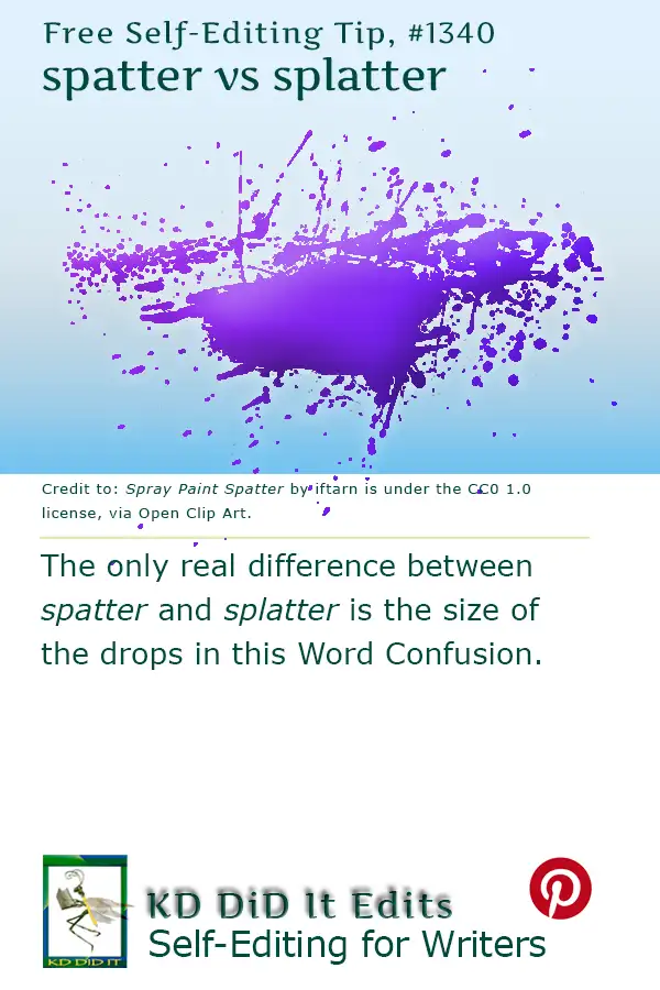 Word Confusion: Spatter versus Splatter