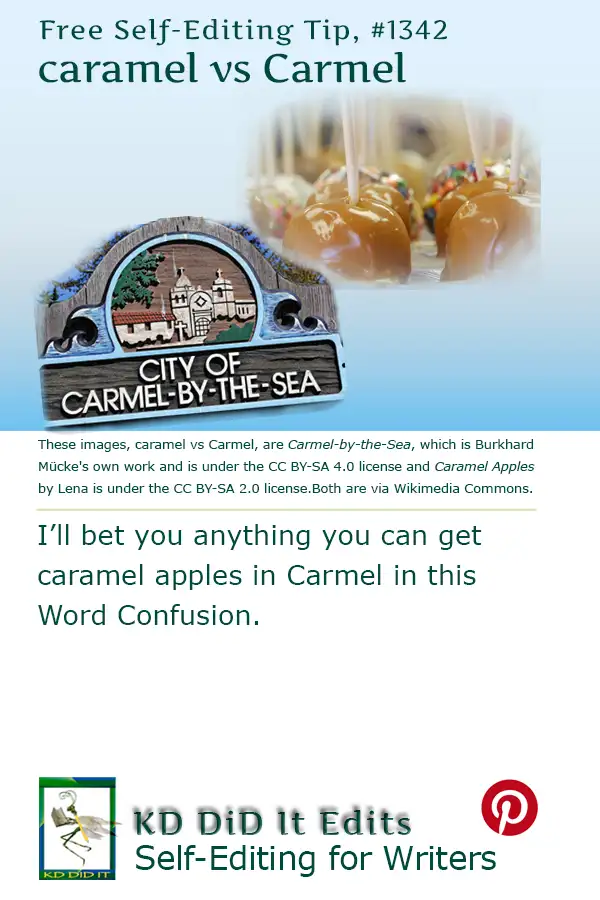 Word Confusion: caramel versus Carmel