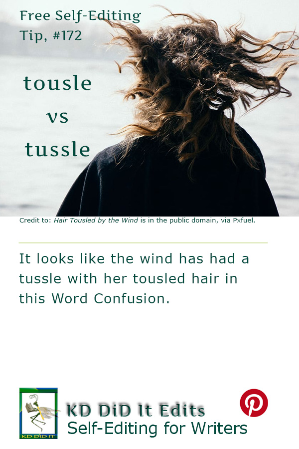 Pinterest pin for Tousle versus Tussle