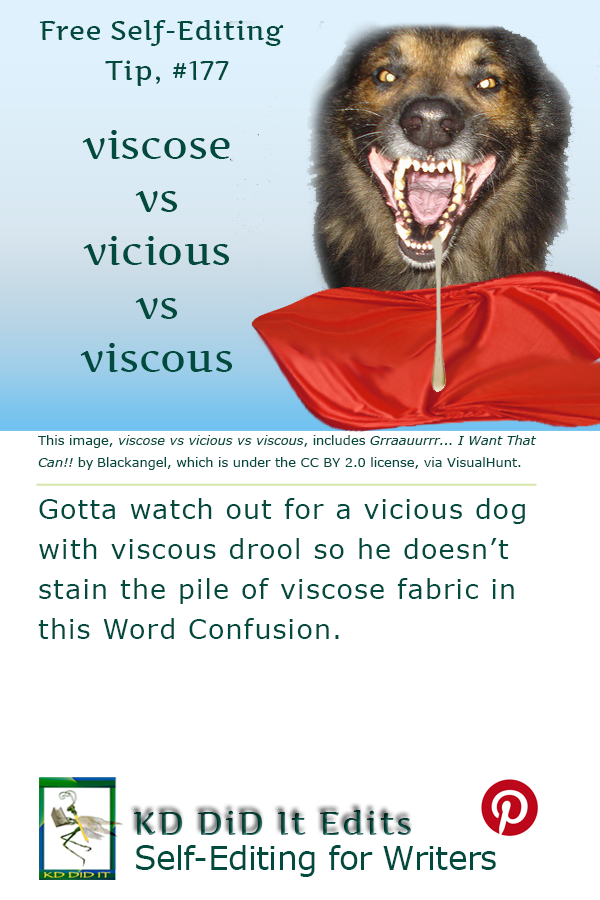 Pinterest pin for Viscose vs Vicious vs Viscous