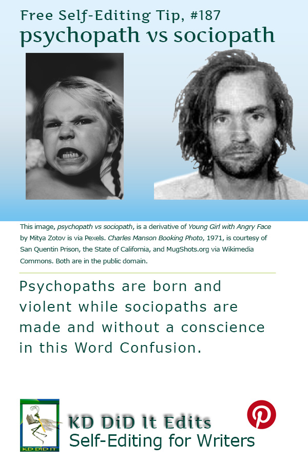 Pinterest pin for Psychopath versus Sociopath