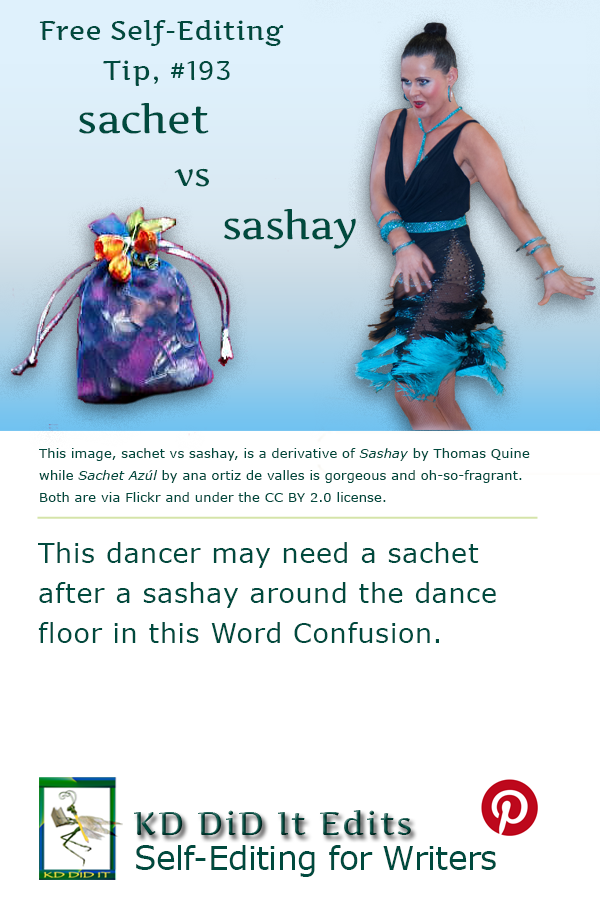 Pinterest pin for Sachet versus Sashay