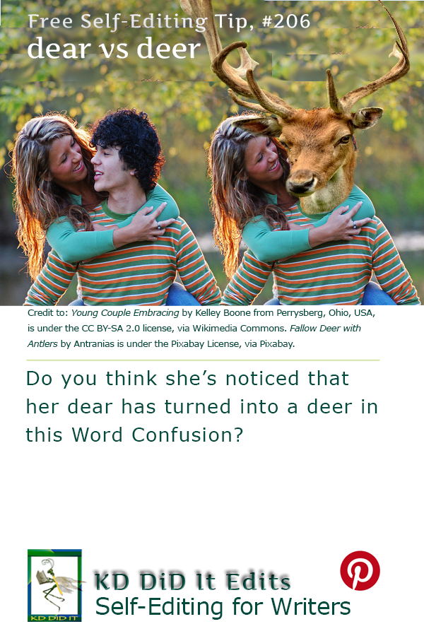 Pinterest pin for Dear versus Deer