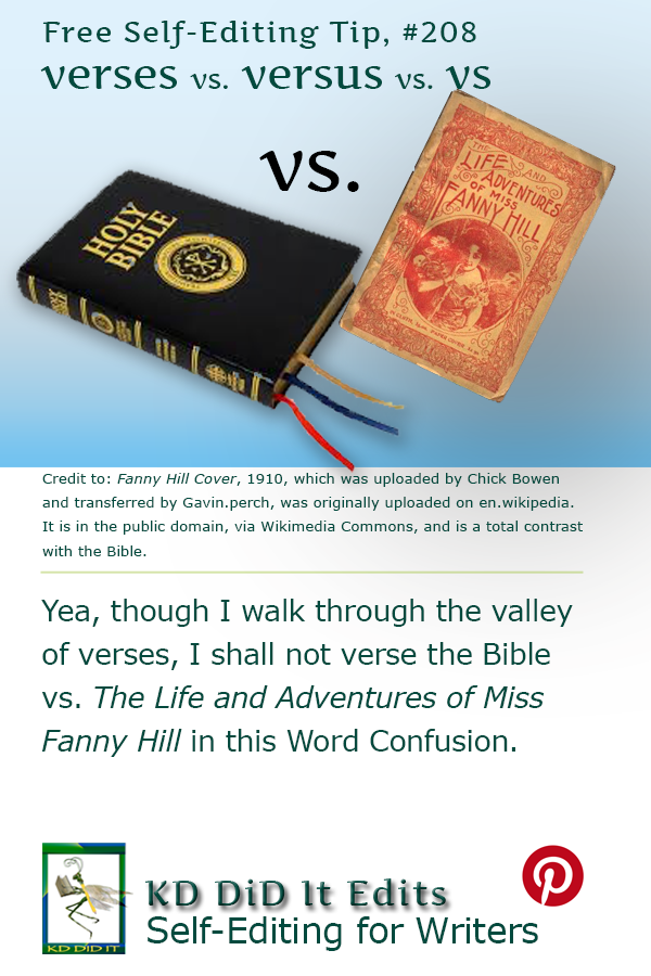 Word Confusion: Verses vs Versus vs Vs.