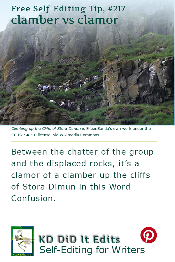 Word Confusion: Clamber versus Clamor