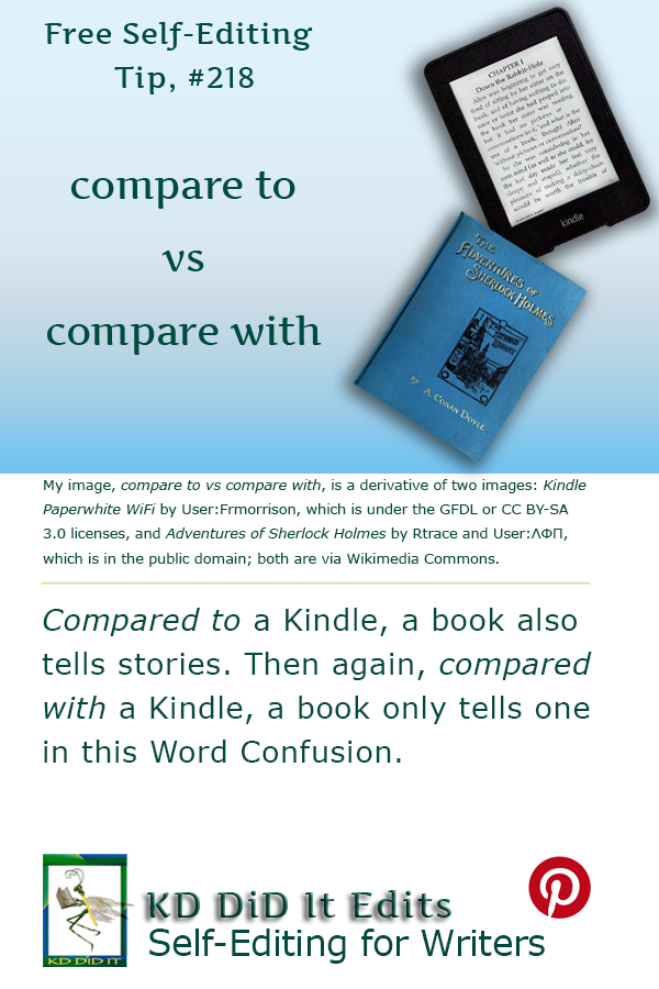 Word Confusion: Compare To versus Compare With