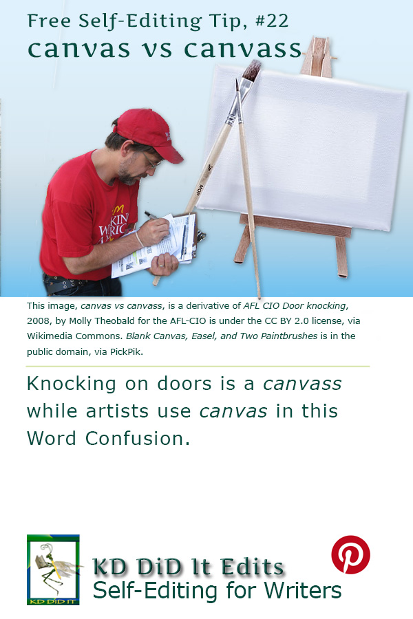 Word Confusion: Canvas versus Canvass