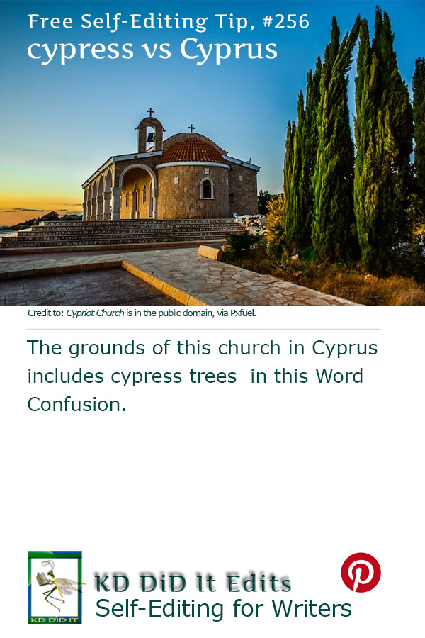 Pinterest pin for Cypress versus Cyprus