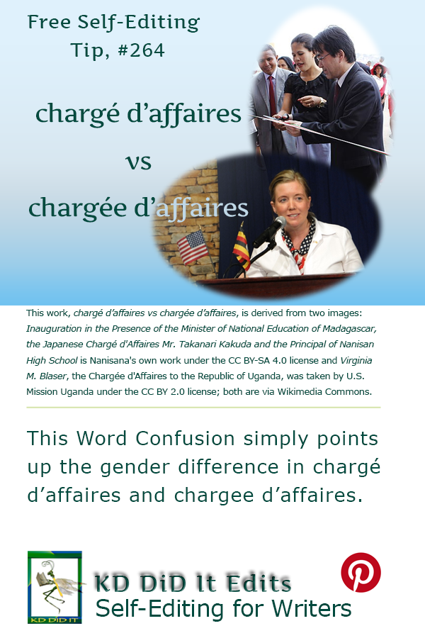 Word Confusion: Chargé d’affaires vs Chargée d’affaires