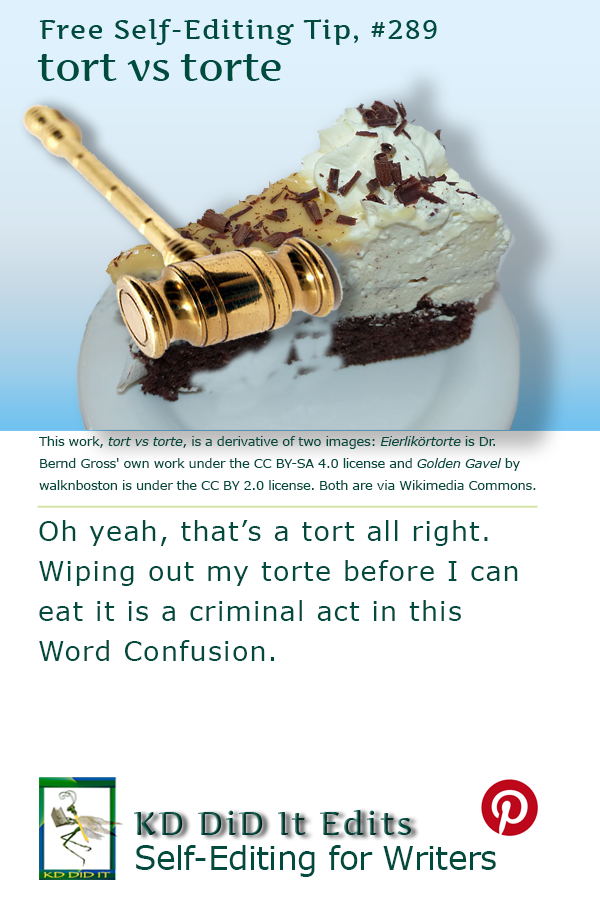 Word Confusion: Tort versus Torte