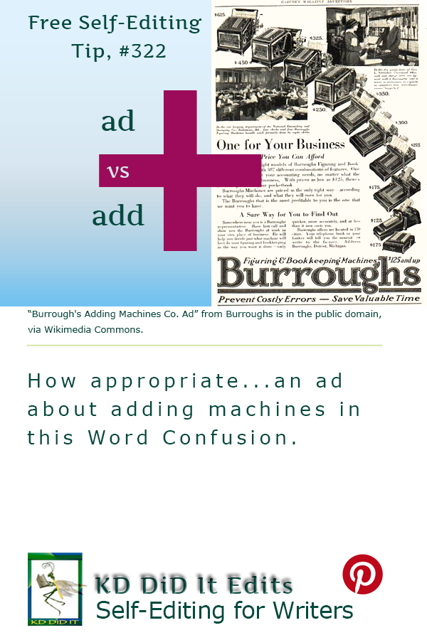 Word Confusion: Ad versus Add