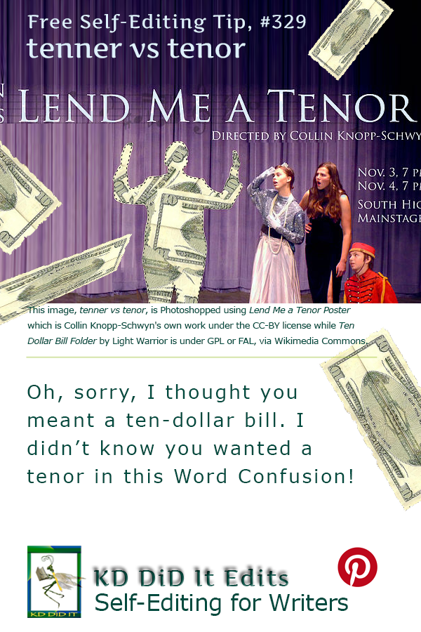 Word Confusion: Tenner versus Tenor