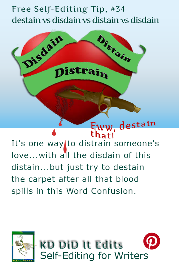 Word Confusion: Destain vs Disdain vs Distain vs Distrain