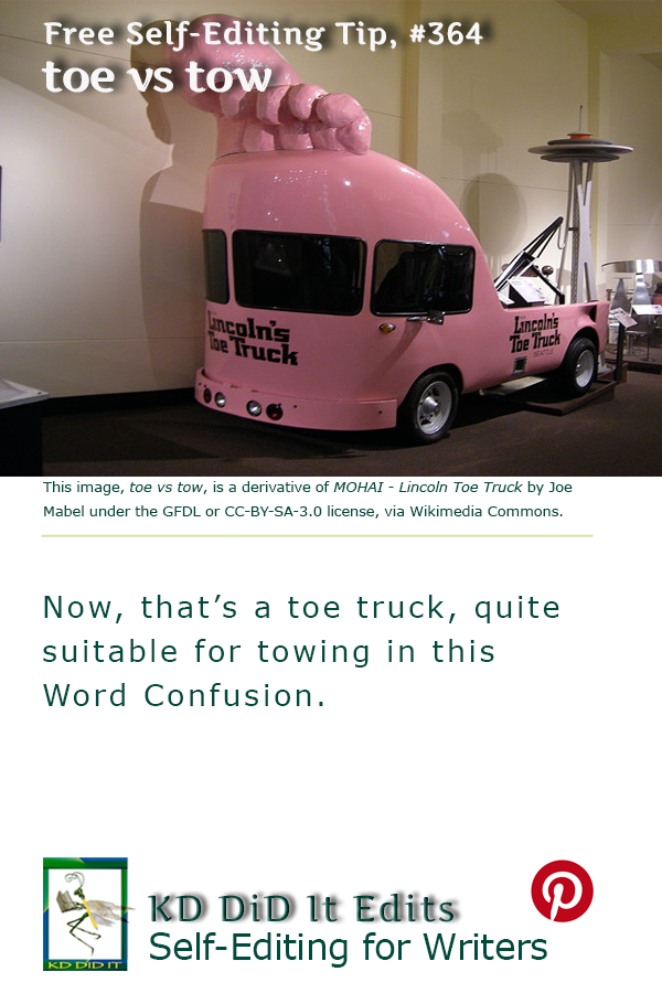 Pinterest pin for Toe versus Tow