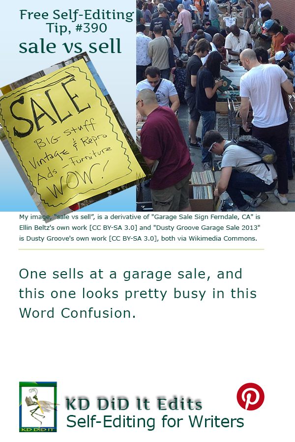 Word Confusion: Sale versus Sell