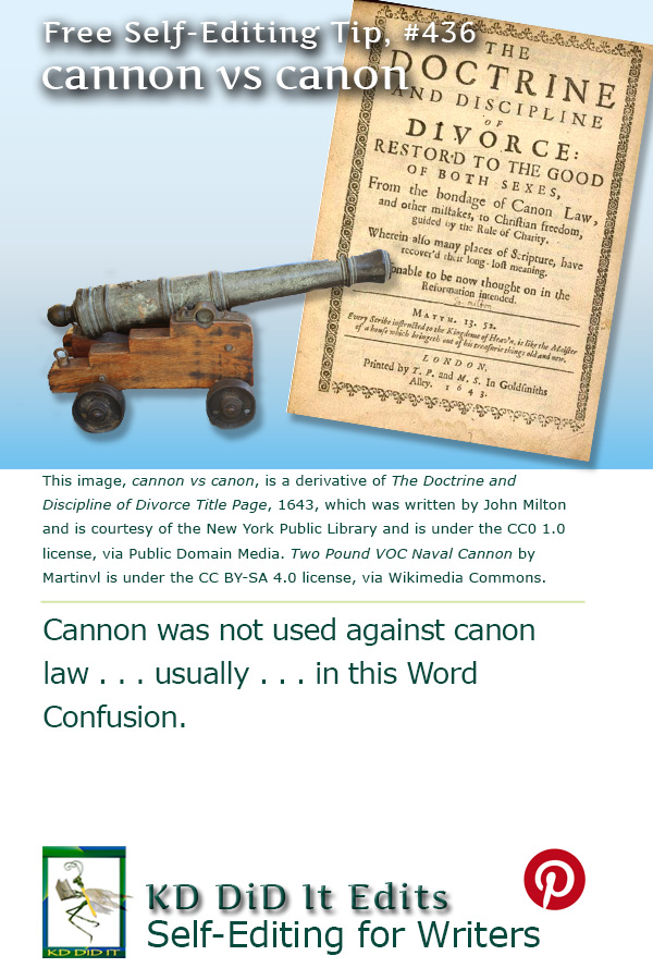 Word Confusion: Cannon versus Canon