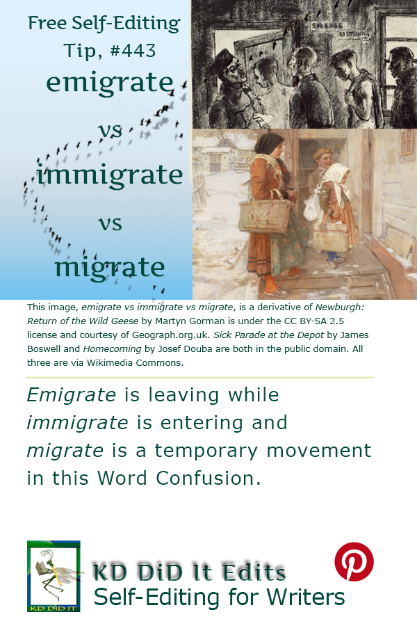 Pinterest pin for Emigrate vs Immigrate vs Migrate