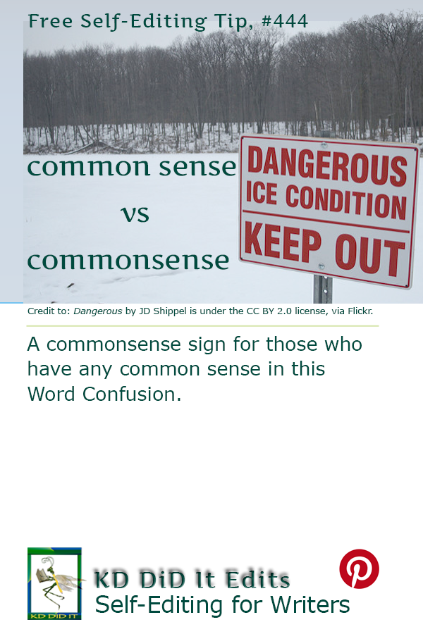 Word Confusion: Common Sense versus Commonsense
