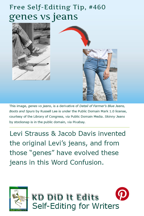 Pinterest pin for Genes versus Jeans